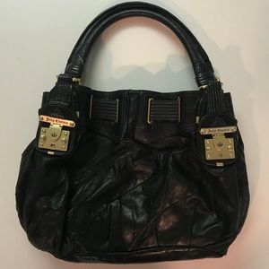 Authentic Juicy Couture Leather Black Hobo Bag